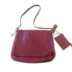 Vintage 90s Coach bag 9828 red leather